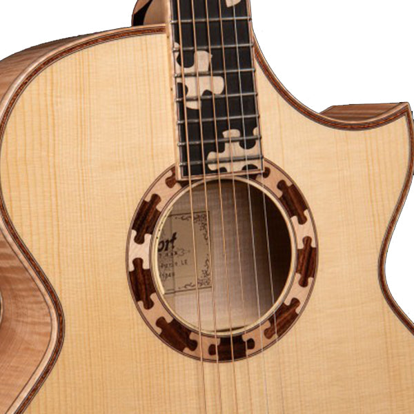 Cort Puzzle LE SFX Full Solid Acoustic Electric Guitar with Bag- Natural Glossy