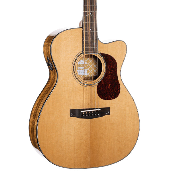 Cort Gold-OC6 Bocote OM Full Solid Acoustic  Electric Guitar with Bag - Natural Glossy (Gold OC6)