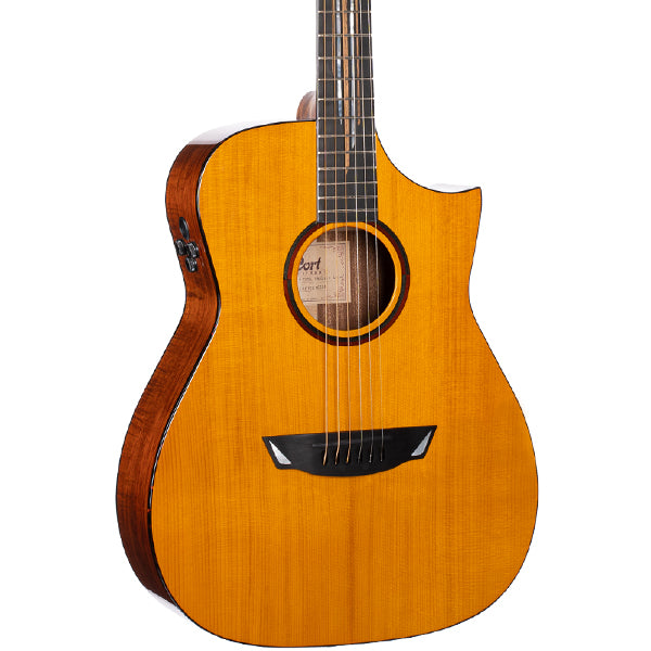 Cort Luxe II Concert Acoustic Electric Guitar with Gig Bag - Natural Glossy