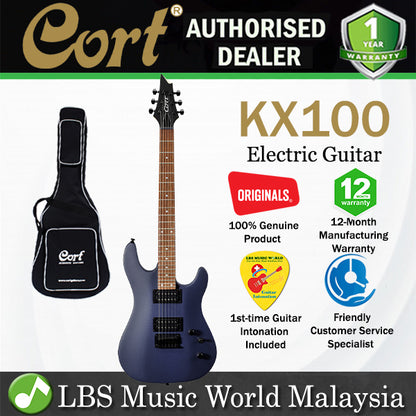 Cort KX100 Electric Guitar with Powersound HH Pickup and Bag - Metallic Ash (KX 100)