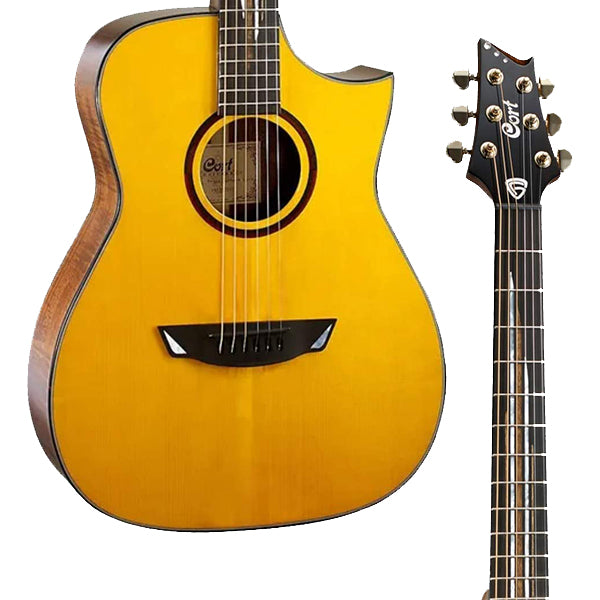 Cort Luxe II Concert Acoustic Electric Guitar with Gig Bag - Natural Glossy