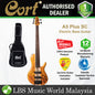 Cort A5 Plus SC 5 String Electric Bass Guitar Poplar Burl Top Ash Body - Amber Open Pore
