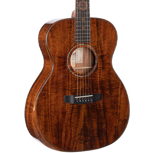 Cort OM-LE KA Limited Edition OM Full Solid Hawaiian Koa Acoustic Electric Guitar with Case - Natural Glossy (OMLE OM LE)