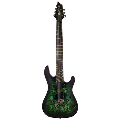 Cort KX507MS Multi Scale 7 String Electric Guitar Poplar Burl Top and Fishman HH Pickup With Bag - Star Dust Green (KX507)