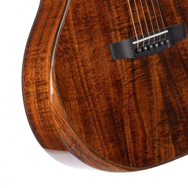 Cort OM-LE KA Limited Edition OM Full Solid Hawaiian Koa Acoustic Electric Guitar with Case - Natural Glossy (OMLE OM LE)