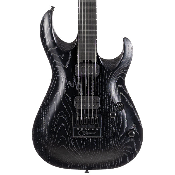 Cort KX700 EverTune Electric Guitar Ash Top and  Seymour Duncan HH Pickup With Bag - Open Pore Black (KX700EV)