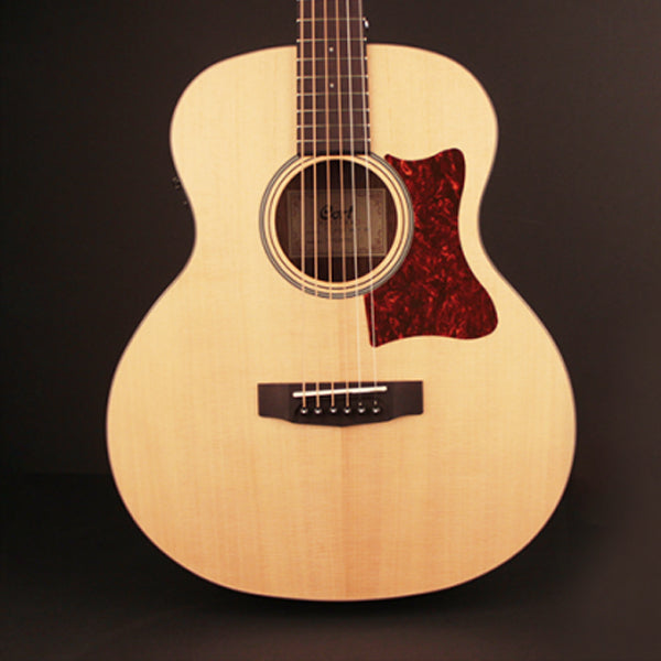 [Discontinued] Cort Little CJ Walnut 3/4 Jumbo Solid Top Sitka Spruce Acoustic Electric Guitar - Open Pore Walnut