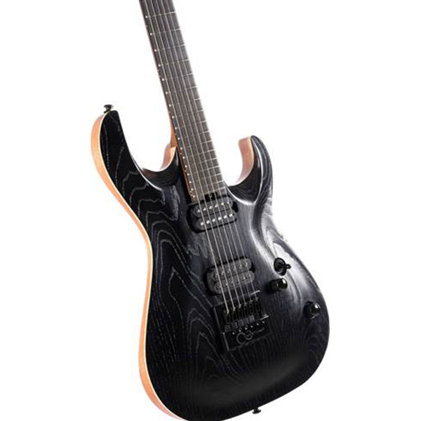 Cort KX700 EverTune Electric Guitar Ash Top and  Seymour Duncan HH Pickup With Bag - Open Pore Black (KX700EV)