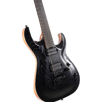 Cort KX700 EverTune Electric Guitar Ash Top and  Seymour Duncan HH Pickup With Bag - Open Pore Black (KX700EV)