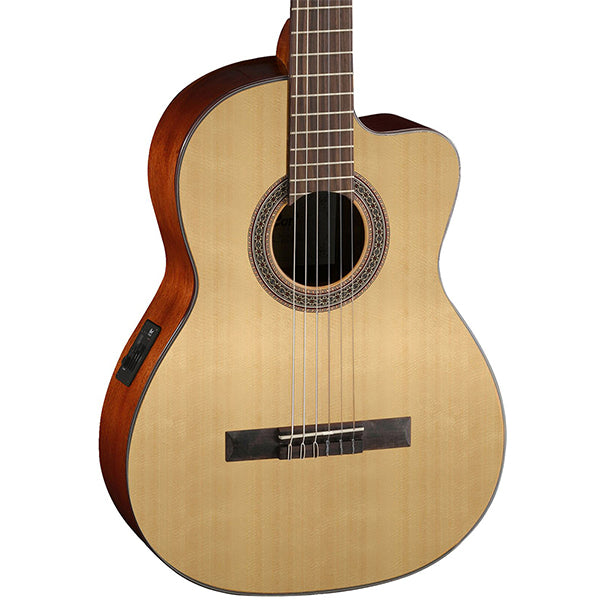 Cort AC120CE Spruce Top Classical Guitar With Bag and Pickup - Open Pore (AC120 CE)