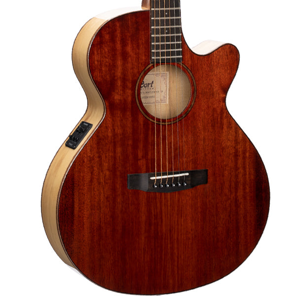 Cort SFX-Myrtlewood Solid Top Torrefied Acoustic Electric Guitar With Bag - Brown Gloss (SFX Myrtlewood)