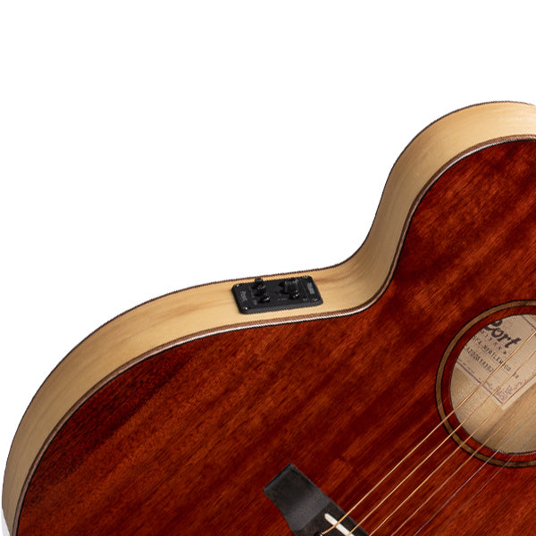 Cort SFX-Myrtlewood Solid Top Torrefied Acoustic Electric Guitar With Bag - Brown Gloss (SFX Myrtlewood)