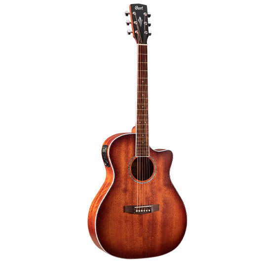 Cort GA-MEDX M Auditorium Full Mahogany Acoustic Electric Guitar with Bag (GA MEDX GAMEDX)