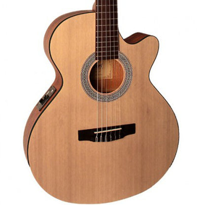 Cort CEC1 SFX Cutaway Body Spruce Top Classical Guitar With Bag and Pickup - Open Pore
