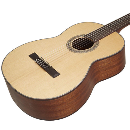 Cort AC200 Classic Body Solid Spruce Top Classical Guitar With Bag - Open Pore