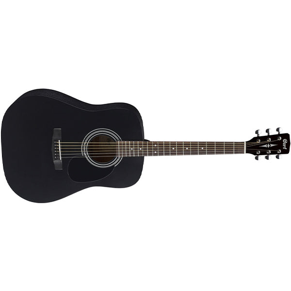 Cort AD810 Dreadnought Spruce Top Acoustic Guitar with Bag - Natural, Black & Sunburst (AD 810)-Black Satin