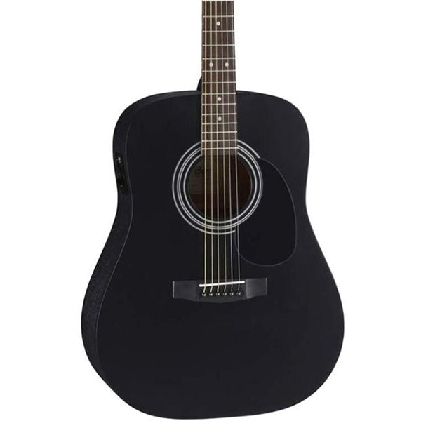 Cort AD810 Dreadnought Spruce Top Acoustic Guitar with Bag - Natural, Black & Sunburst (AD 810)-Black Satin