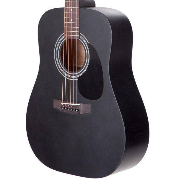 Cort AD810 Dreadnought Spruce Top Acoustic Guitar with Bag - Natural, Black & Sunburst (AD 810)-Black Satin