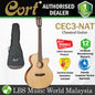 Cort CEC3 SFX Body Solid Spruce Top Classical Guitar With Bag and Pickup - Natural Satin