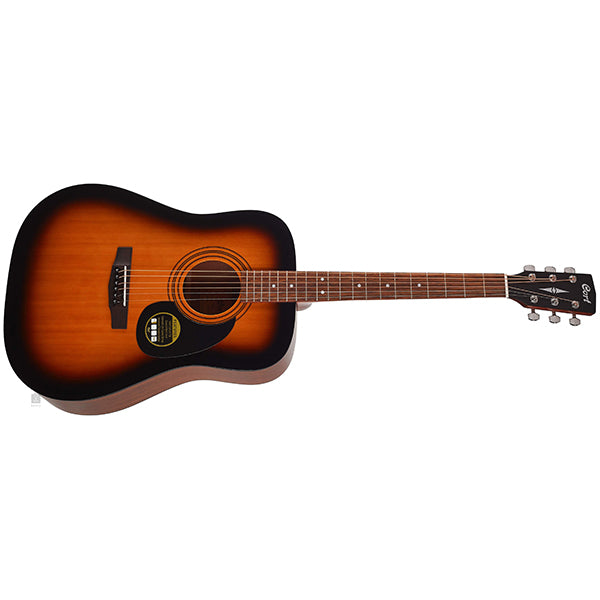 Cort AD810 Dreadnought Spruce Top Acoustic Guitar with Bag - Natural, Black & Sunburst (AD 810)-Satin Sunburst