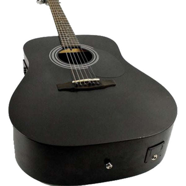 Cort AD810 Dreadnought Spruce Top Acoustic Guitar with Bag - Natural, Black & Sunburst (AD 810)-Black Satin