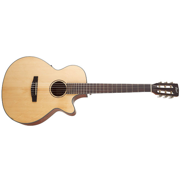 Cort CEC3 SFX Body Solid Spruce Top Classical Guitar With Bag and Pickup - Natural Satin