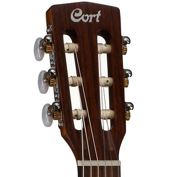 Cort CEC3 SFX Body Solid Spruce Top Classical Guitar With Bag and Pickup - Natural Satin