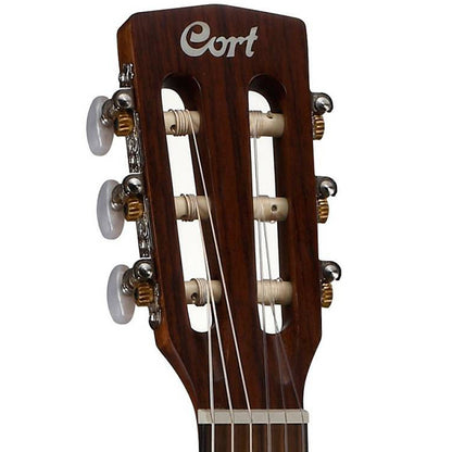 Cort CEC3 SFX Body Solid Spruce Top Classical Guitar With Bag and Pickup - Natural Satin