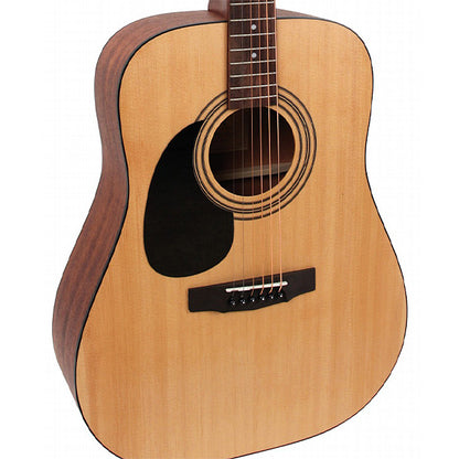 Cort AD810LH Left Handed Dreadnought Spruce Top Acoustic Guitar With Bag - Open Pore (AD810 LH)