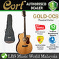 Cort Gold OC8 OM Body Torrefied Full Solid Sitka Spruce Top Classical Guitar With Bag and Pickup - Natural Glossy