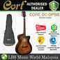 Cort Core OC Mahogany OM Cutaway Body Full Solid Acoustic Guitar With Bag - Open Pore Black Burst