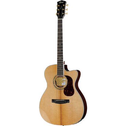 Cort Gold OC8 OM Body Torrefied Full Solid Sitka Spruce Top Classical Guitar With Bag and Pickup - Natural Glossy