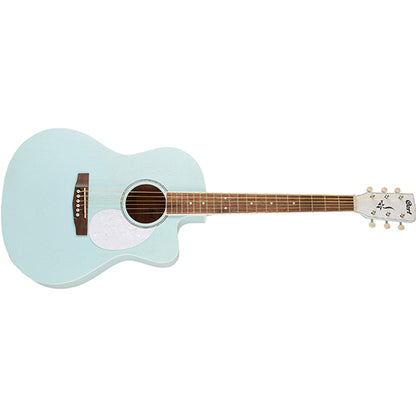 Cort Jade Classic Cutaway Body Mahogany Acoustic With Bag and Pickup - Sky Blue Open Pore