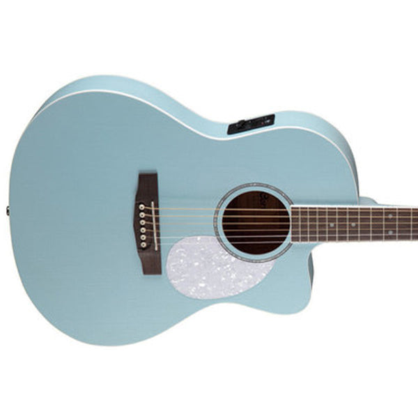Cort Jade Classic Cutaway Body Mahogany Acoustic With Bag and Pickup - Sky Blue Open Pore