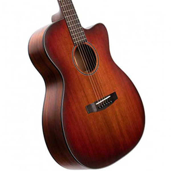 Cort Core OC OM Cutaway Body Full Solid Blackwood Acoustic Guitar With Bag - Open Pore Light Burst