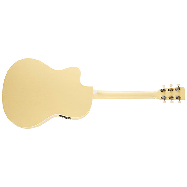 Cort Jade Classic Cutaway Body Mahogany Top Acoustic Guitar With Bag and Pickup - Pastel Yellow Open Pore
