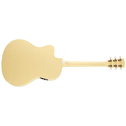 Cort Jade Classic Cutaway Body Mahogany Top Acoustic Guitar With Bag and Pickup - Pastel Yellow Open Pore
