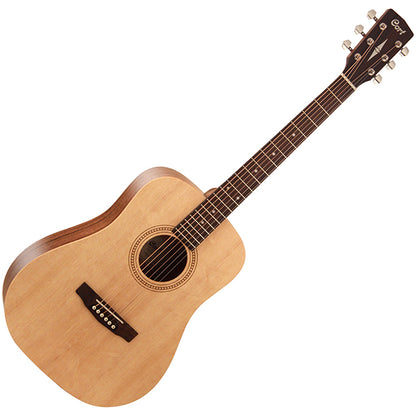 Cort Earth 50 7/8 Dreadnought Body Solid Spruce Top Acoustic Guitar With Bag - Open Pore Natural