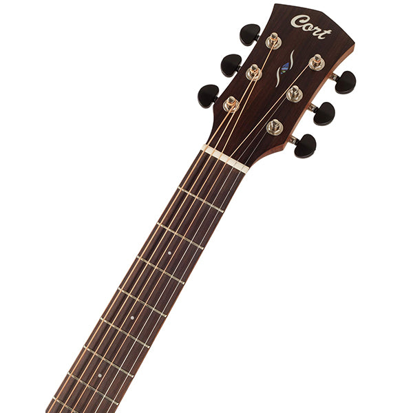 Cort Core OC OM Cutaway Body Full Solid Blackwood Acoustic Guitar With Bag - Open Pore Light Burst