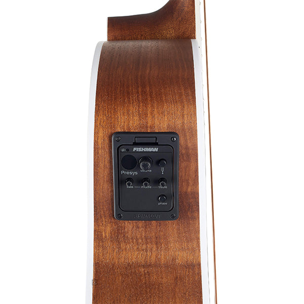 Cort GA5F Grand Auditorium Body Full Solid Flamed Mahogany Acoustic Electric Guitar With Bag - Open Pore (GA5 F)