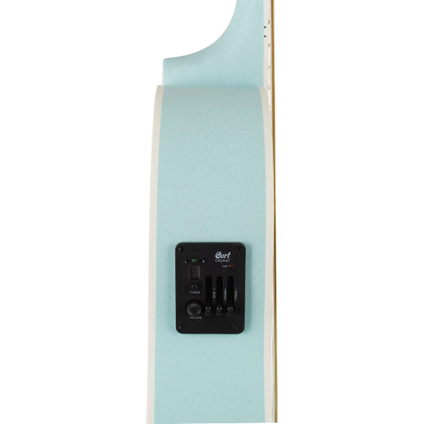 Cort Jade Classic Cutaway Body Mahogany Acoustic With Bag and Pickup - Sky Blue Open Pore