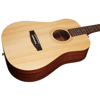 Cort Earth 50 7/8 Dreadnought Body Solid Spruce Top Acoustic Guitar With Bag - Open Pore Natural