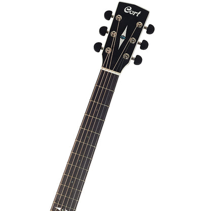 Cort GA5F Grand Auditorium Body Full Solid Flamed Mahogany Acoustic Electric Guitar With Bag - Open Pore (GA5 F)