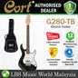 Cort G280 Select Alder Body Rosewood Fretboard Electric Guitar with Bag - Trans Black (G 280 TB)