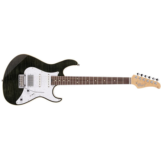 Cort G280 Select Alder Body Rosewood Fretboard Electric Guitar with Bag - Trans Black (G 280 TB)