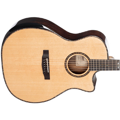 Cort GA PF Bevel Grand Auditorium Body Solid Sitka Spruce Top Acoustic Guitar With Bag - Natural Glossy
