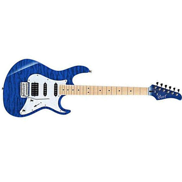 Cort G250DX American Basswood Body Maple Fretboard Electric Guitar With Bag - Trans Blue (G250 DX）