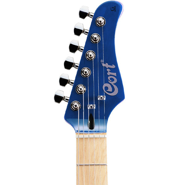 Cort G250DX American Basswood Body Maple Fretboard Electric Guitar With Bag - Trans Blue (G250 DX）