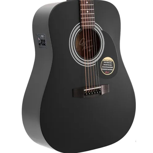 Cort AD810E Dreadnought Spruce Top Acoustic Guitar with Pickup Open Pore (AD 810E) - AD810E-BKS