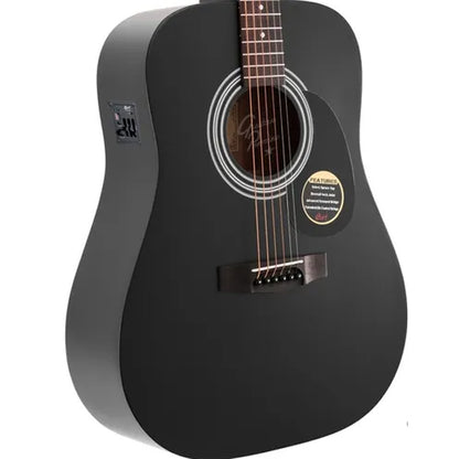 Cort AD810E Dreadnought Spruce Top Acoustic Guitar with Pickup Open Pore (AD 810E) - AD810E-BKS